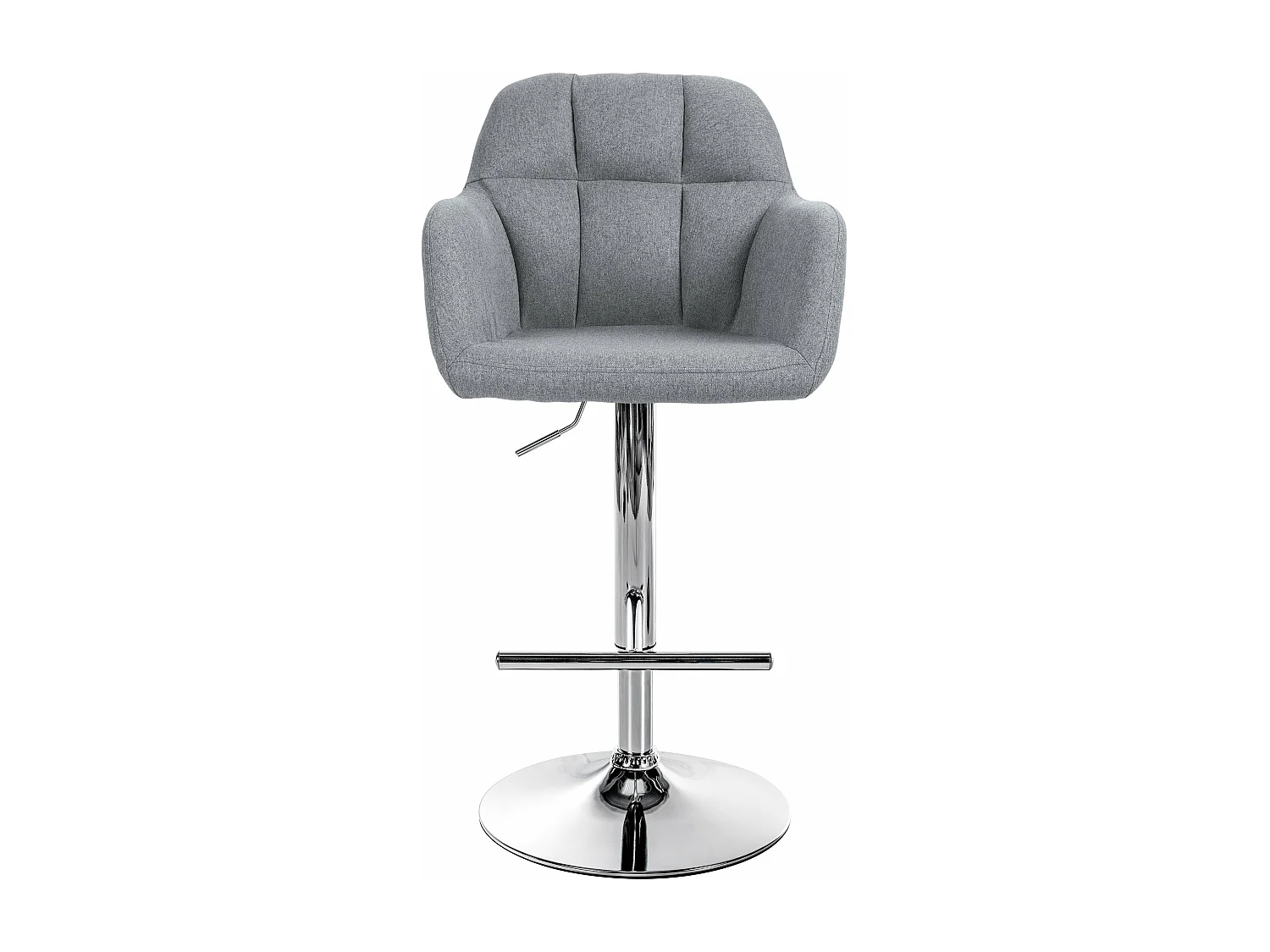 Tabouret de bar - Tissu - Gris - Natoma