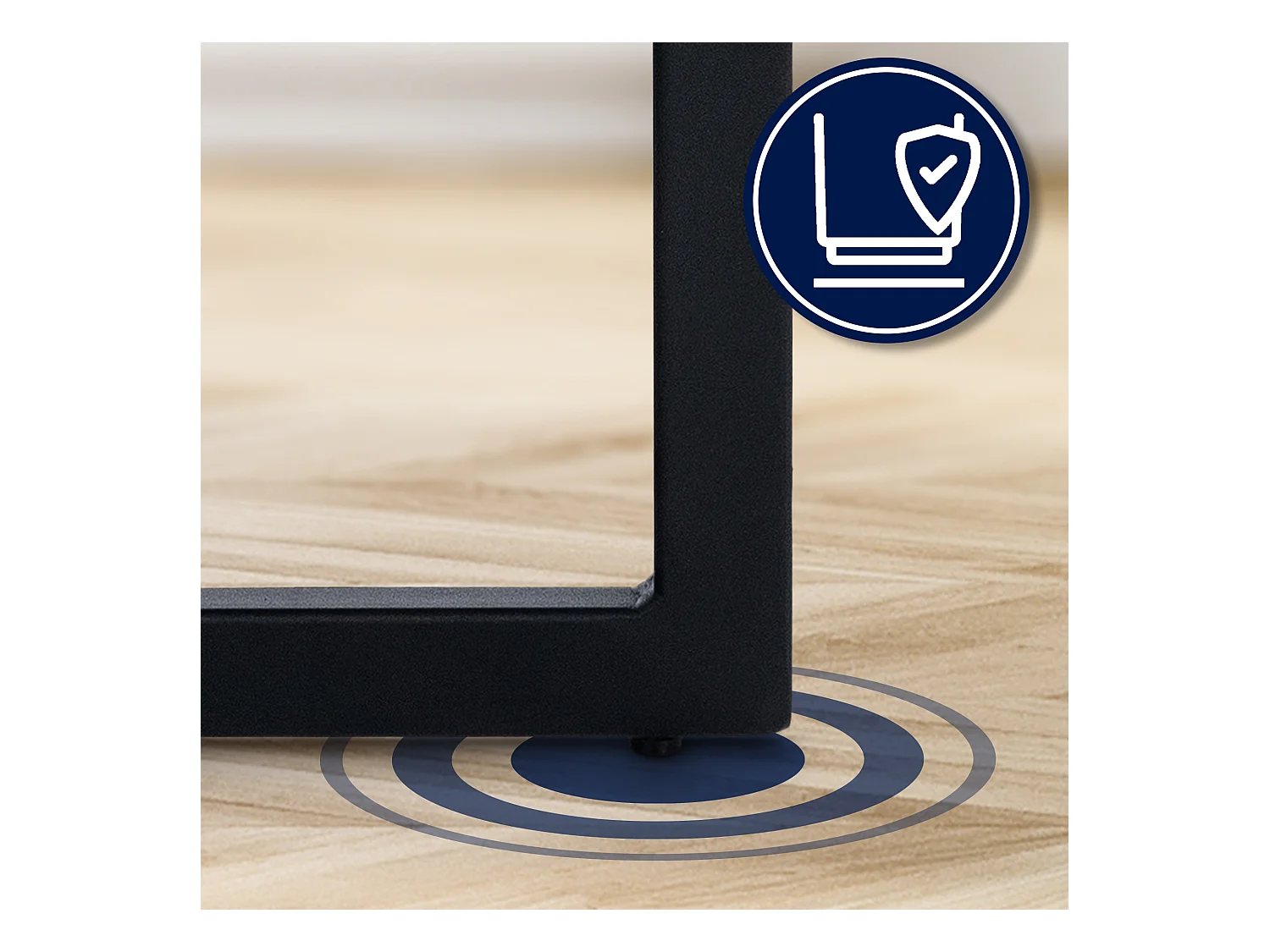 Tabouret de bar - Velours - Noir - Hopewell