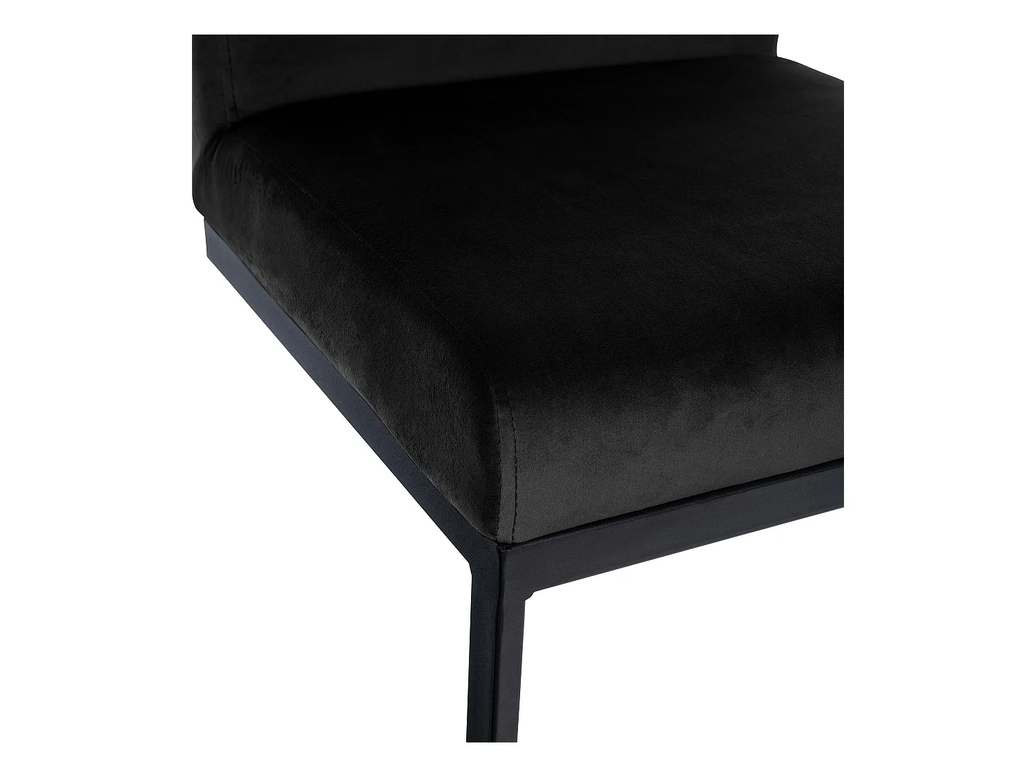 Tabouret de bar - Velours - Noir - Hopewell