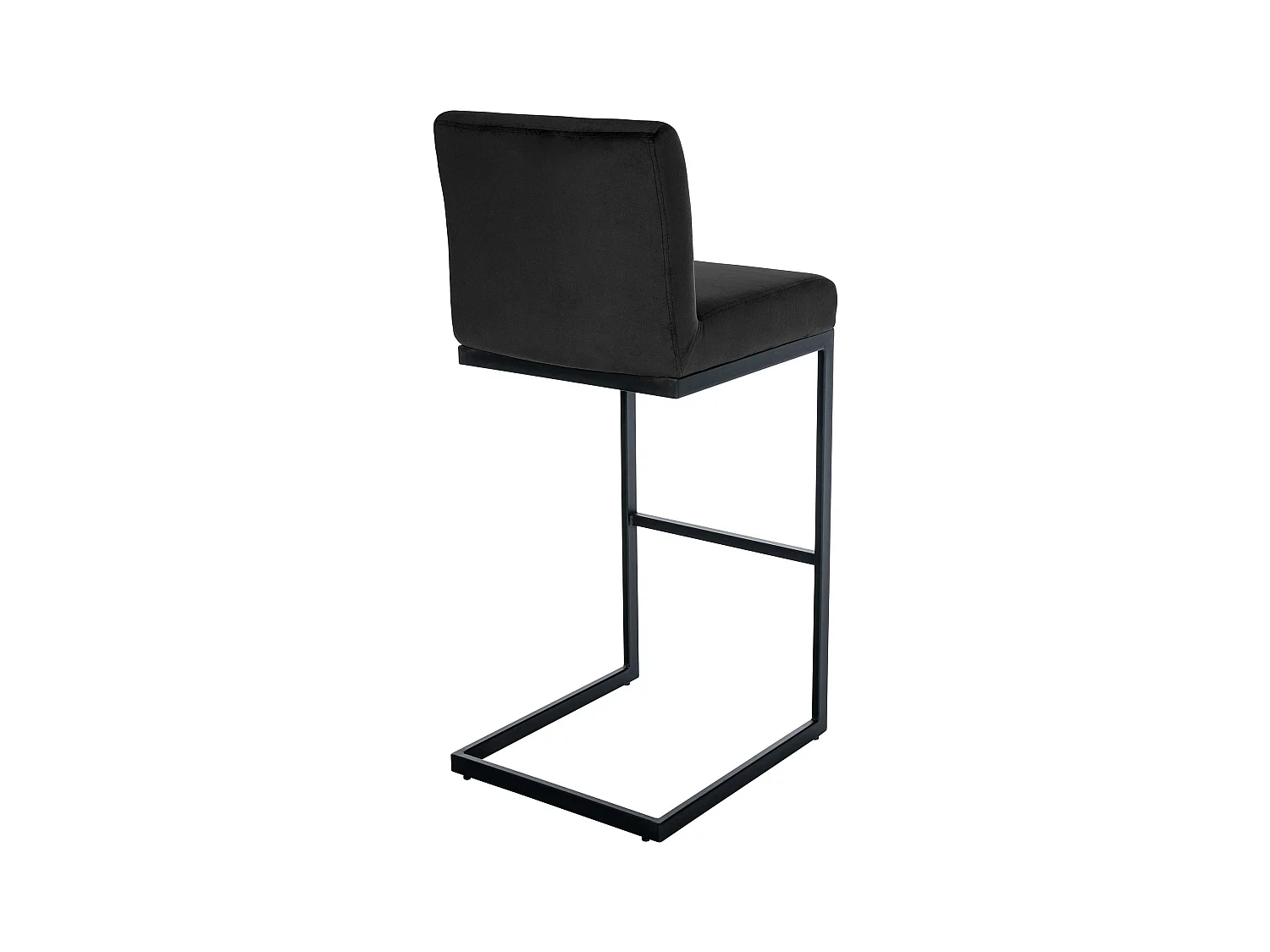 Tabouret de bar - Velours - Noir - Hopewell