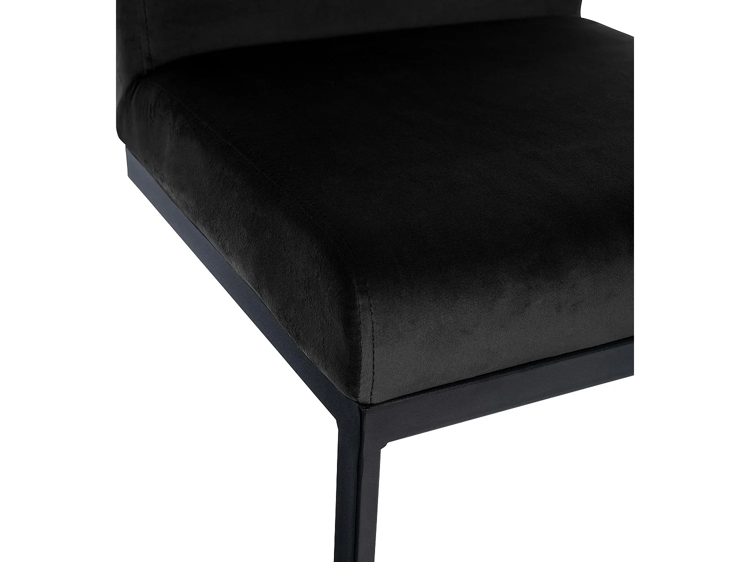 Tabouret de bar - Velours - Noir - Hopewell