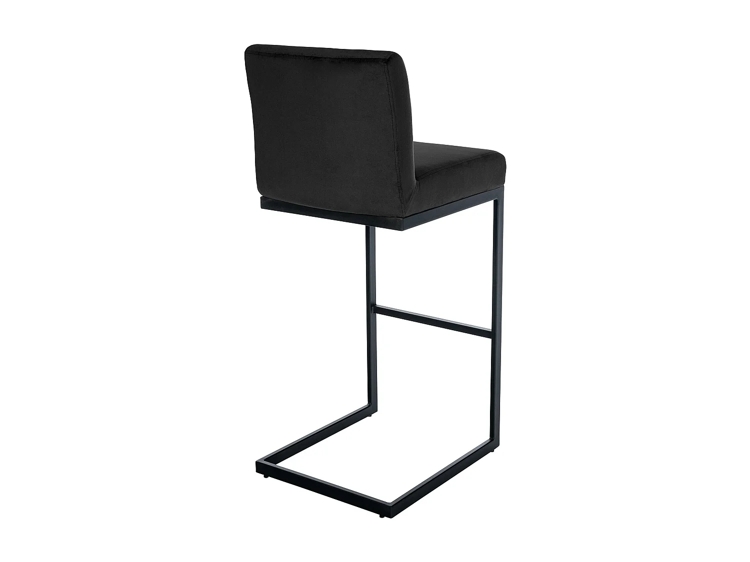 Tabouret de bar - Velours - Noir - Hopewell