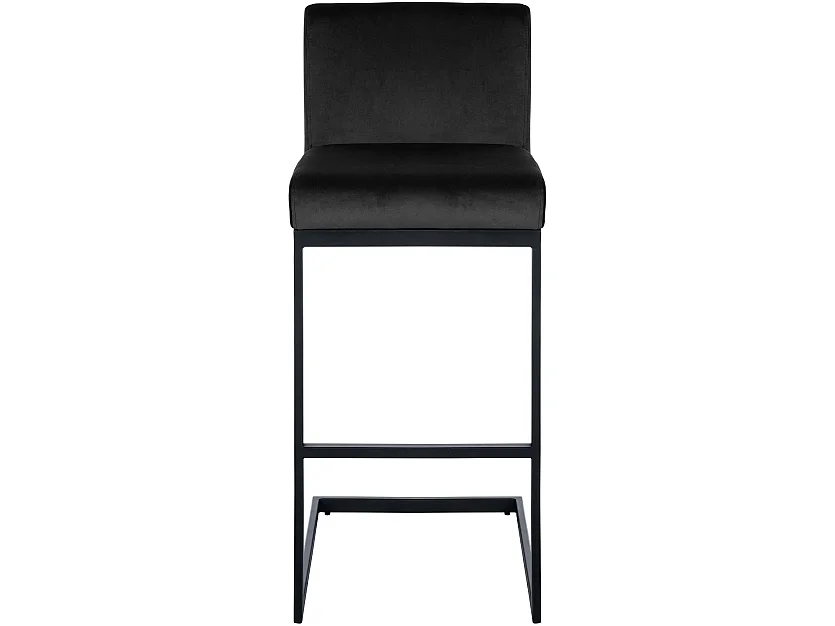 Tabouret de bar - Velours - Noir - Hopewell