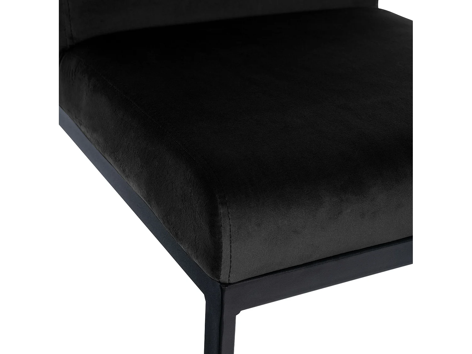 Tabouret de bar - Velours - Noir - Hopewell