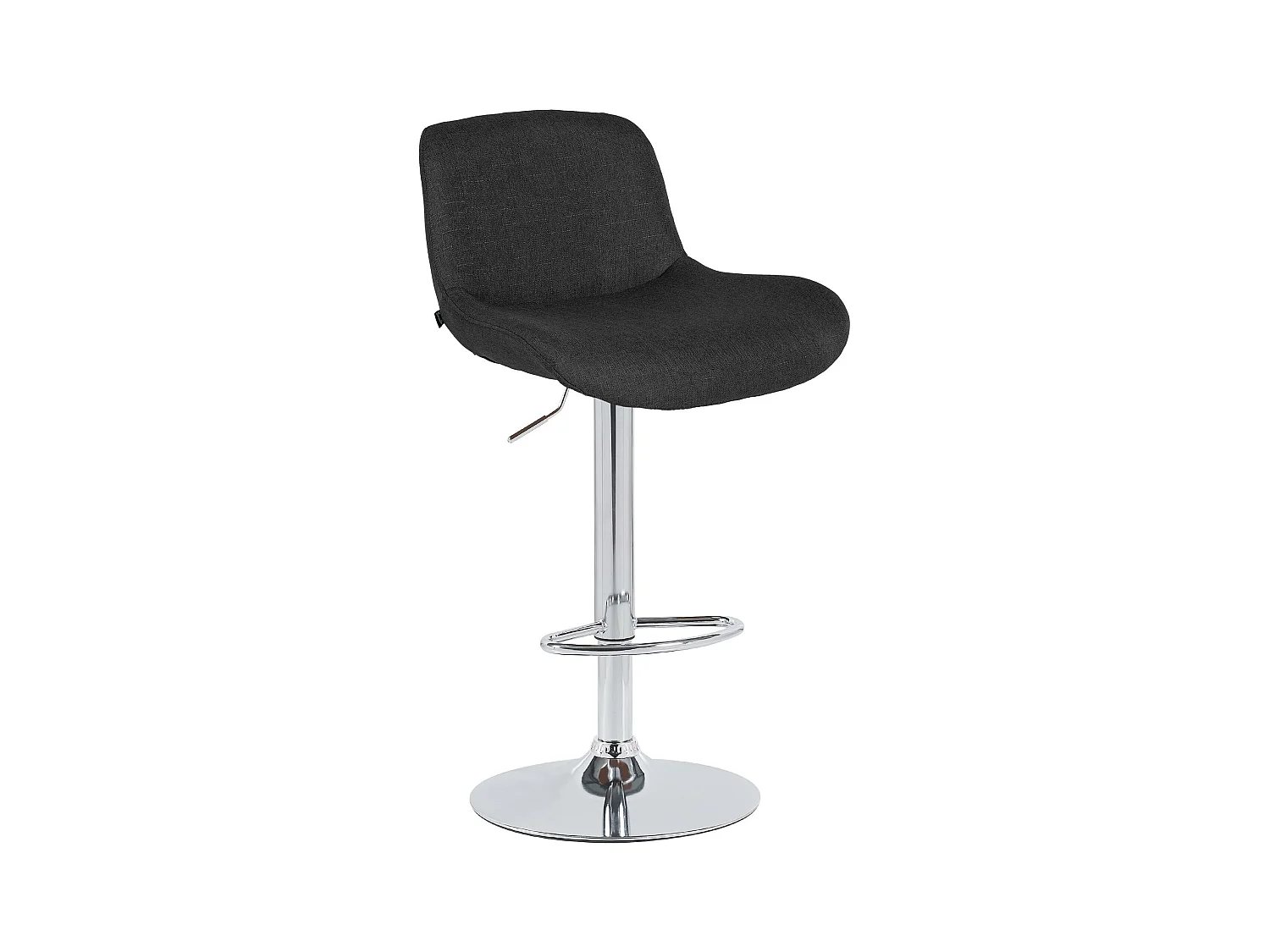 Tabouret de bar - Tissu - Noir - Solon