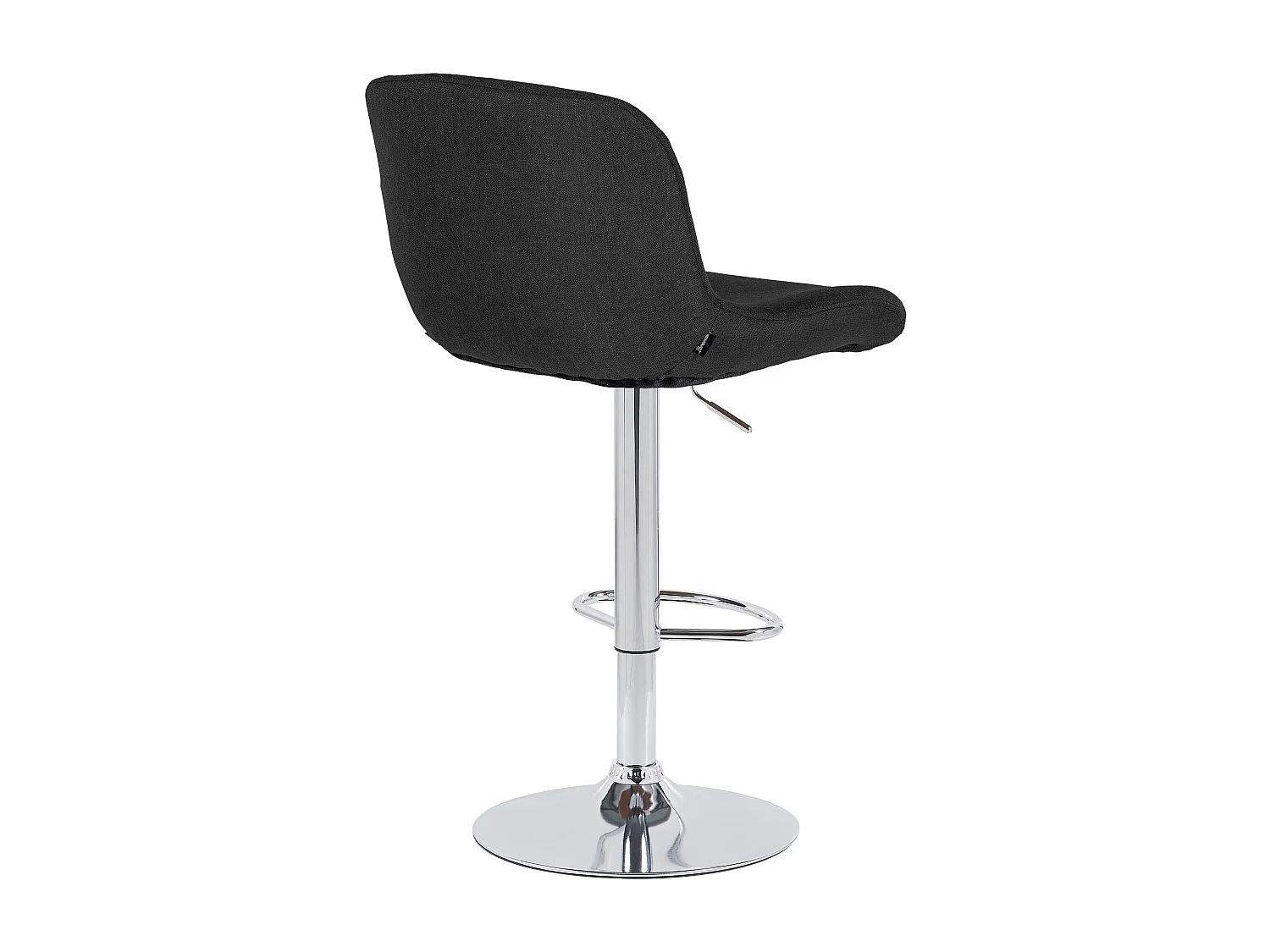 Tabouret de bar - Tissu - Noir - Solon