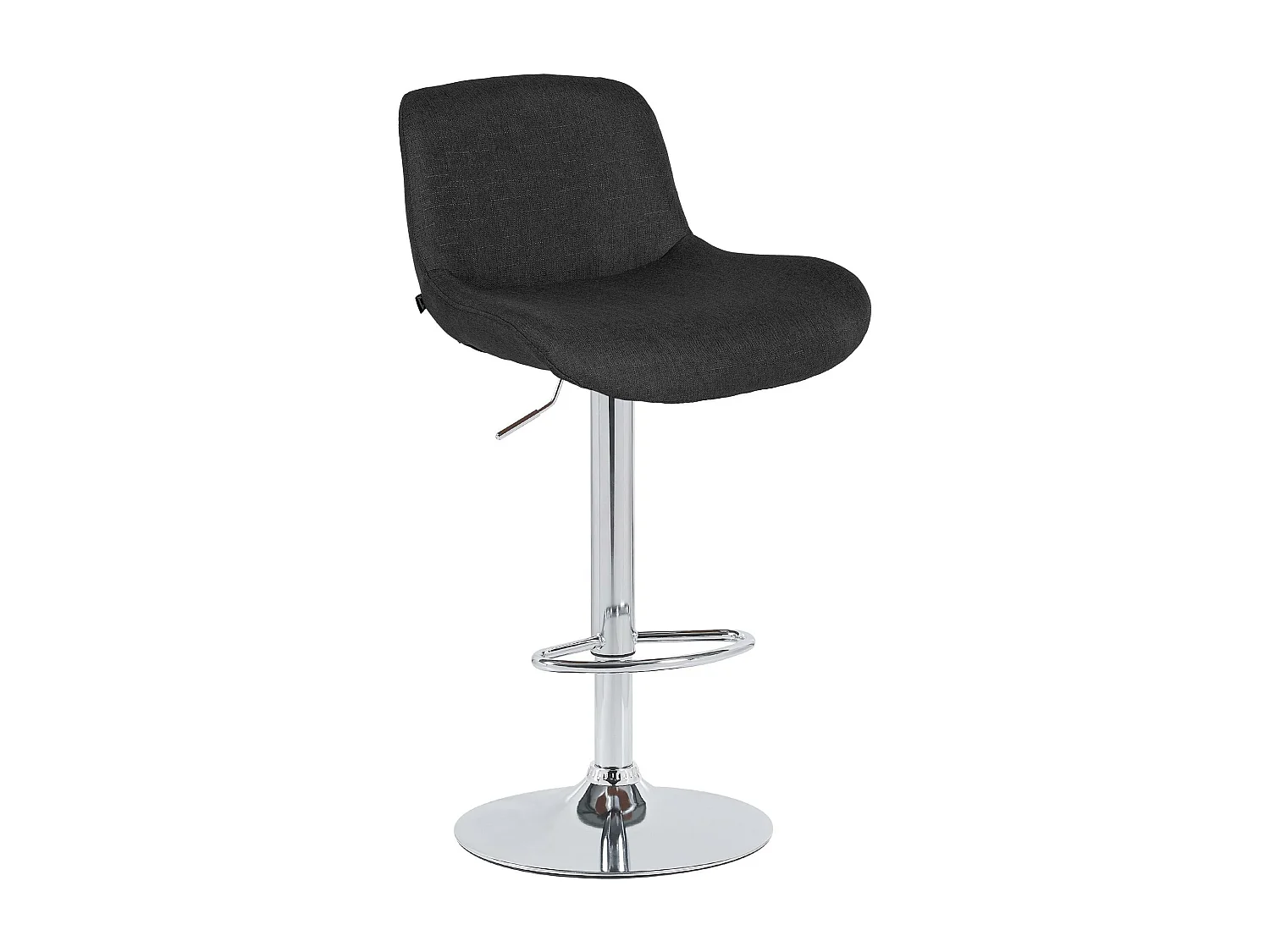 Tabouret de bar - Tissu - Noir - Solon