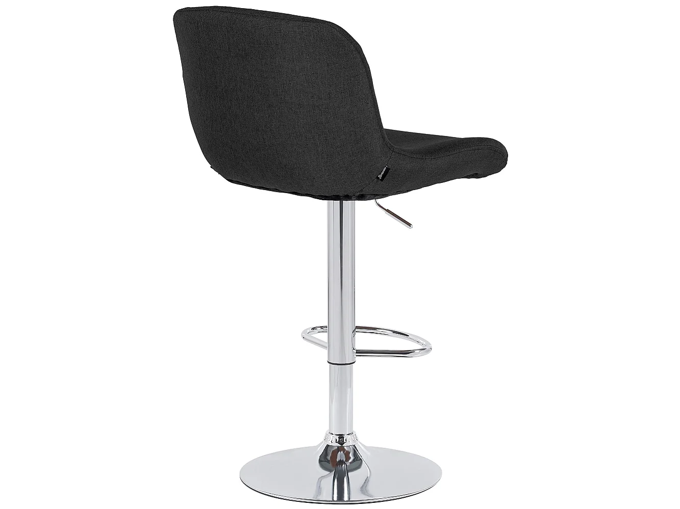 Tabouret de bar - Tissu - Noir - Solon