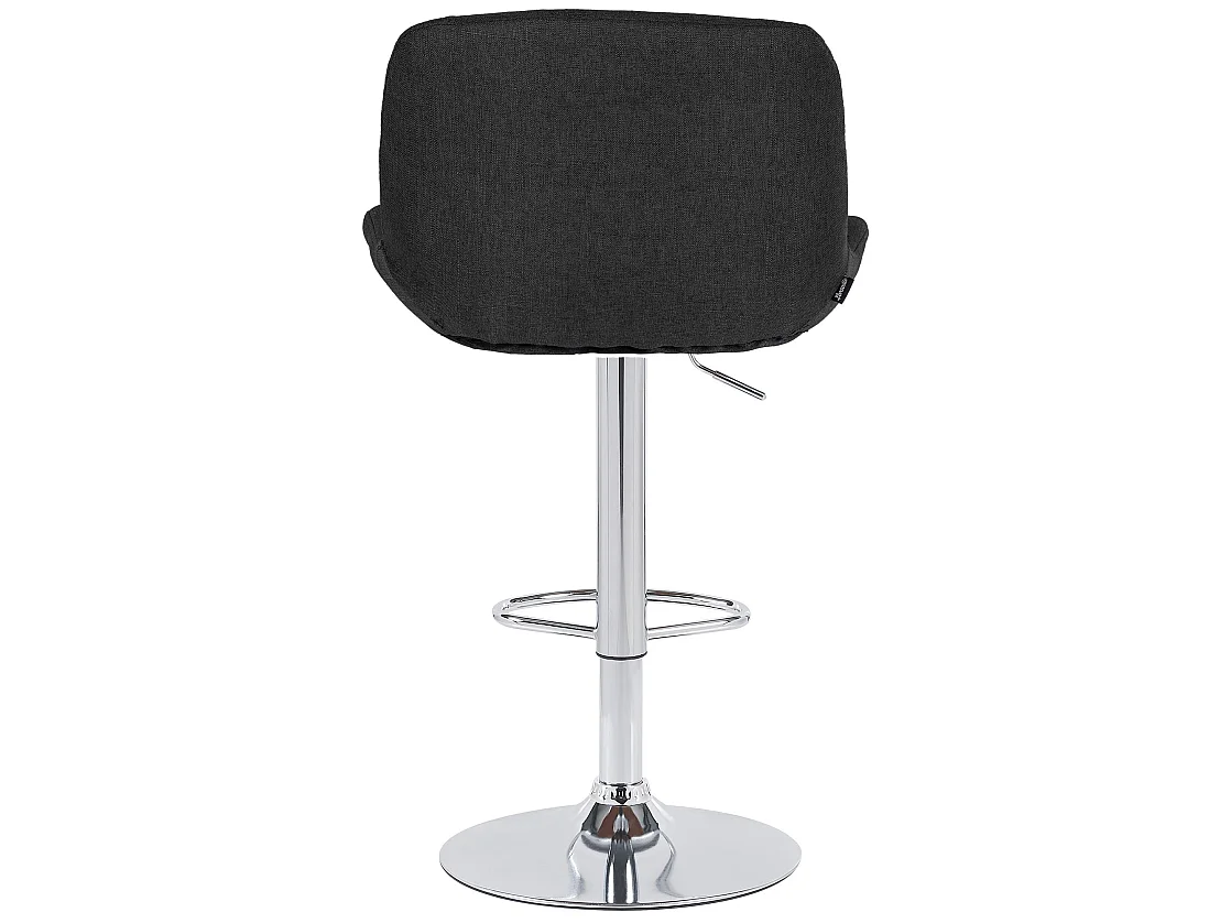 Tabouret de bar - Tissu - Noir - Solon