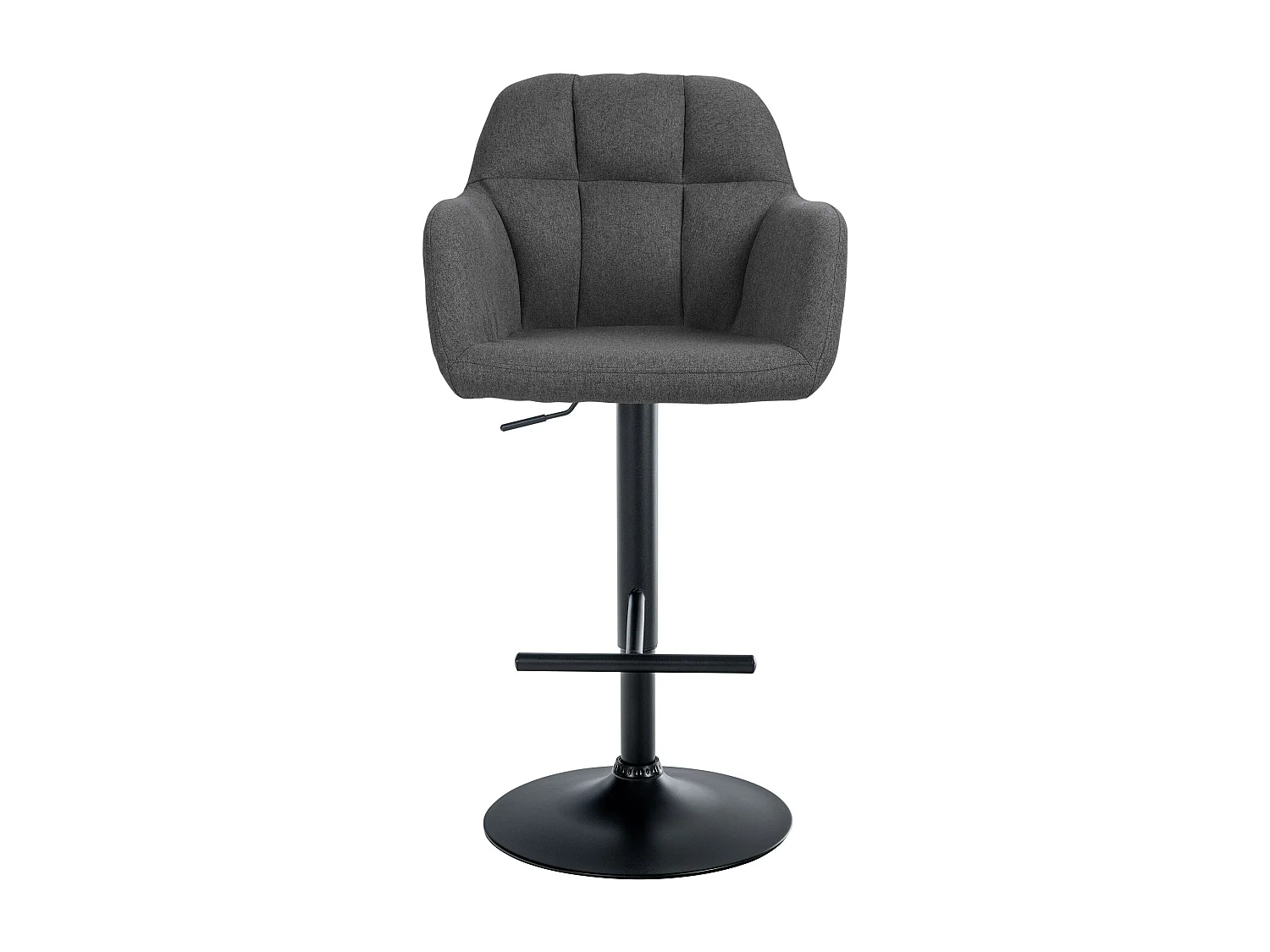 Tabouret de bar - Tissu - Gris foncé - Natoma