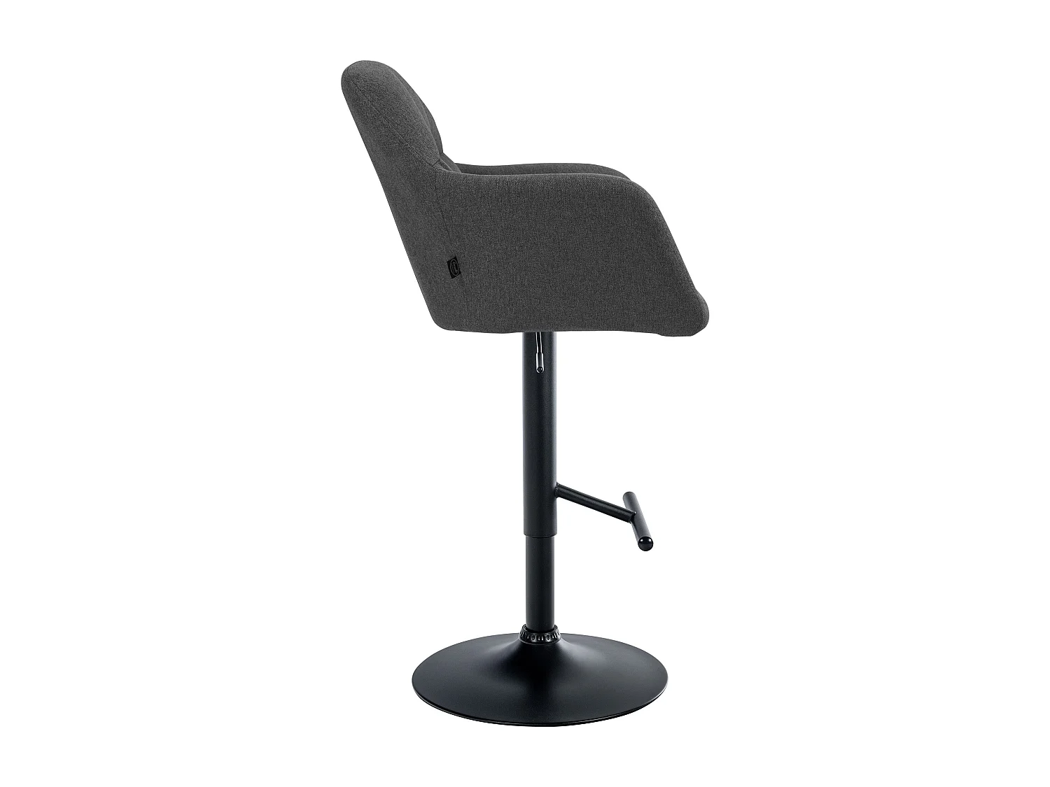 Tabouret de bar - Tissu - Gris foncé - Natoma