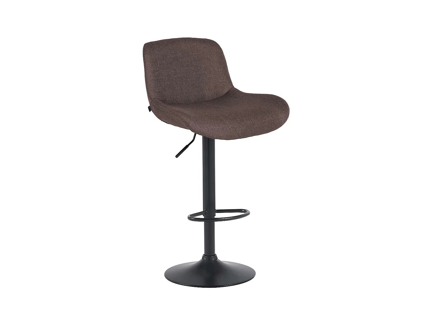 Tabouret de bar - Tissu - Marron foncé - Solon
