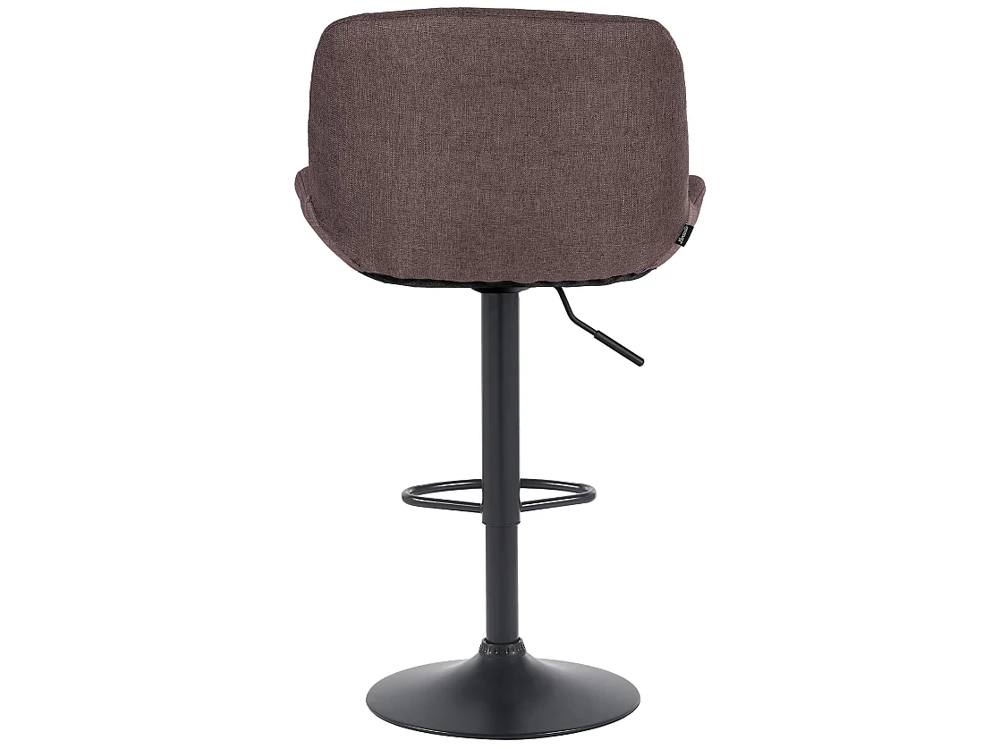 Tabouret de bar - Tissu - Marron foncé - Solon