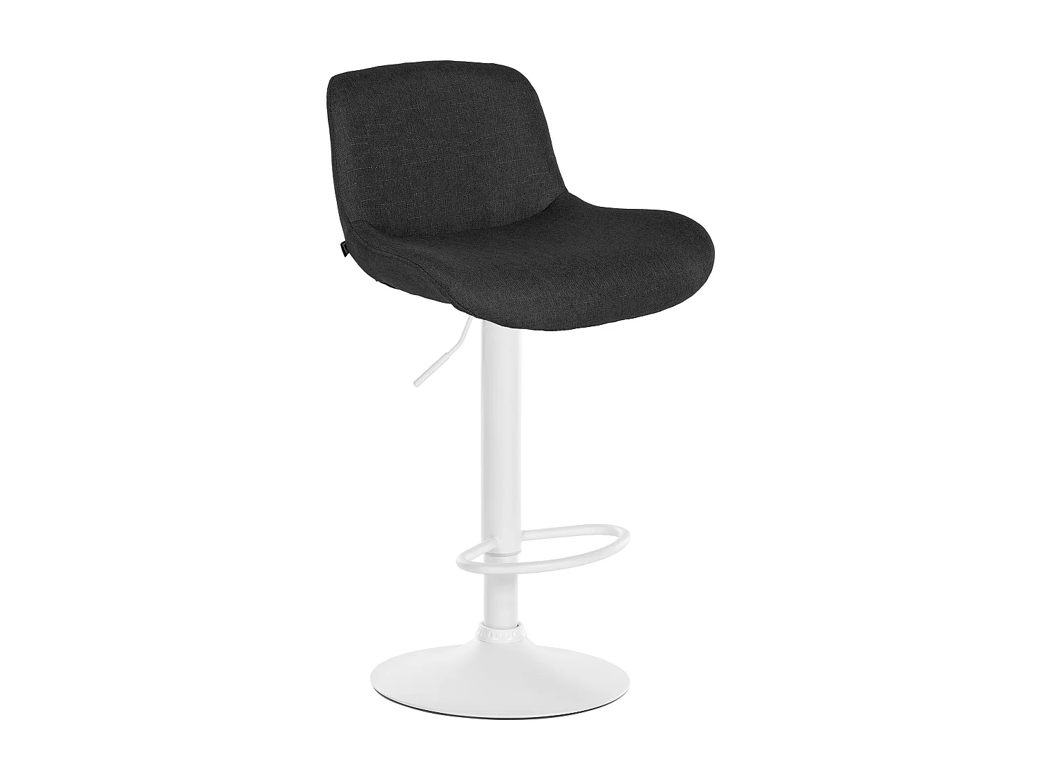 Tabouret de bar - Tissu - Noir - Solon