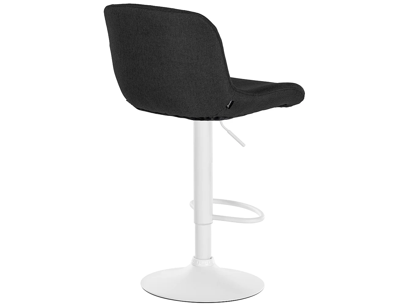 Tabouret de bar - Tissu - Noir - Solon