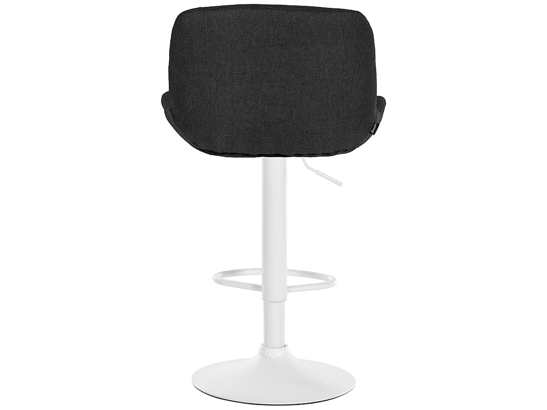 Tabouret de bar - Tissu - Noir - Solon