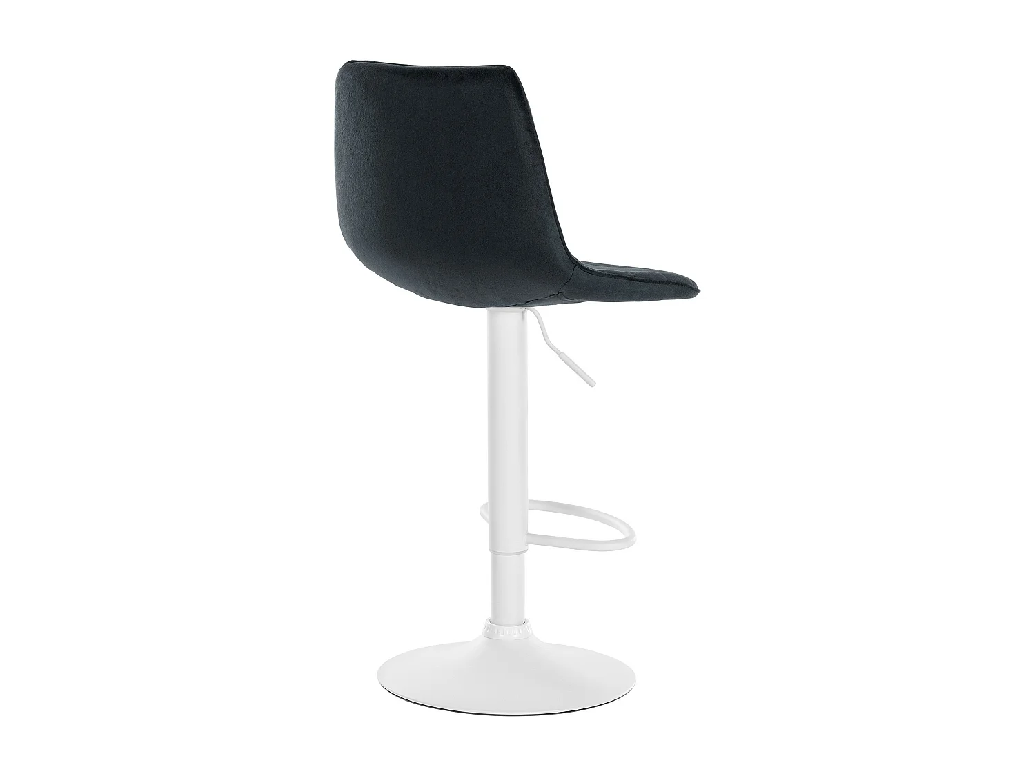 Lot de 2  Tabouret de bar - Velours & Blanc - Noir - Lex