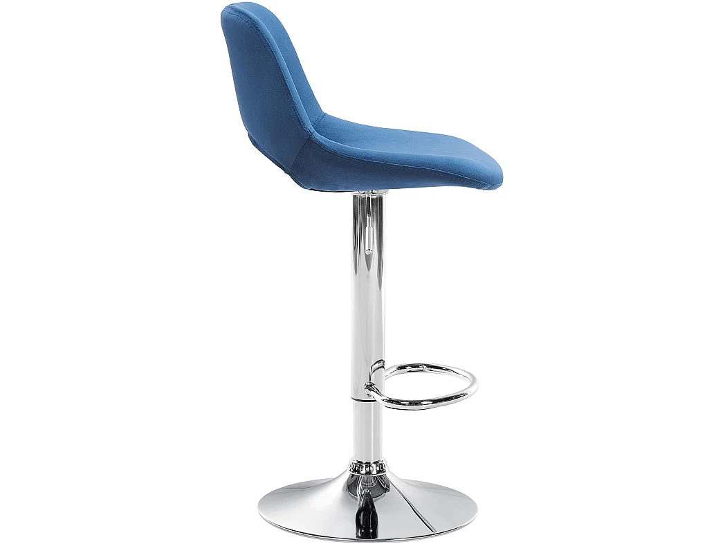 Lot de 2  Tabouret de bar - Velours - Bleu - Camden