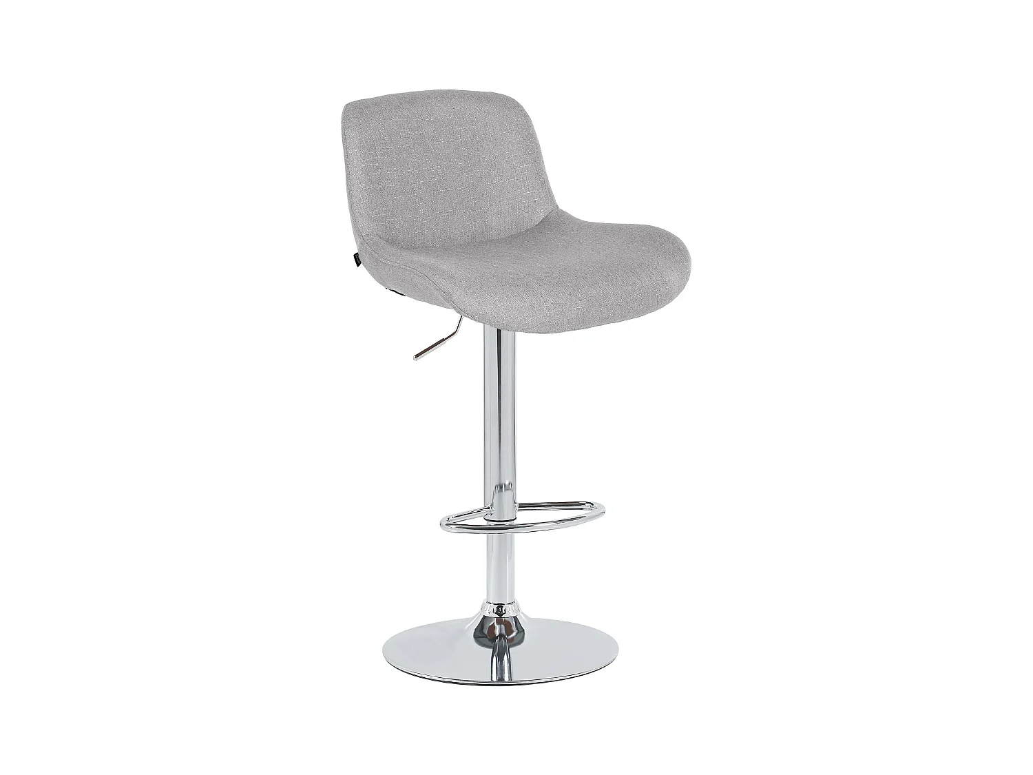 Tabouret de bar - Tissu - Gris clair - Solon