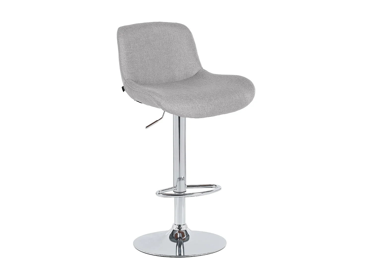 Tabouret de bar - Tissu - Gris clair - Solon
