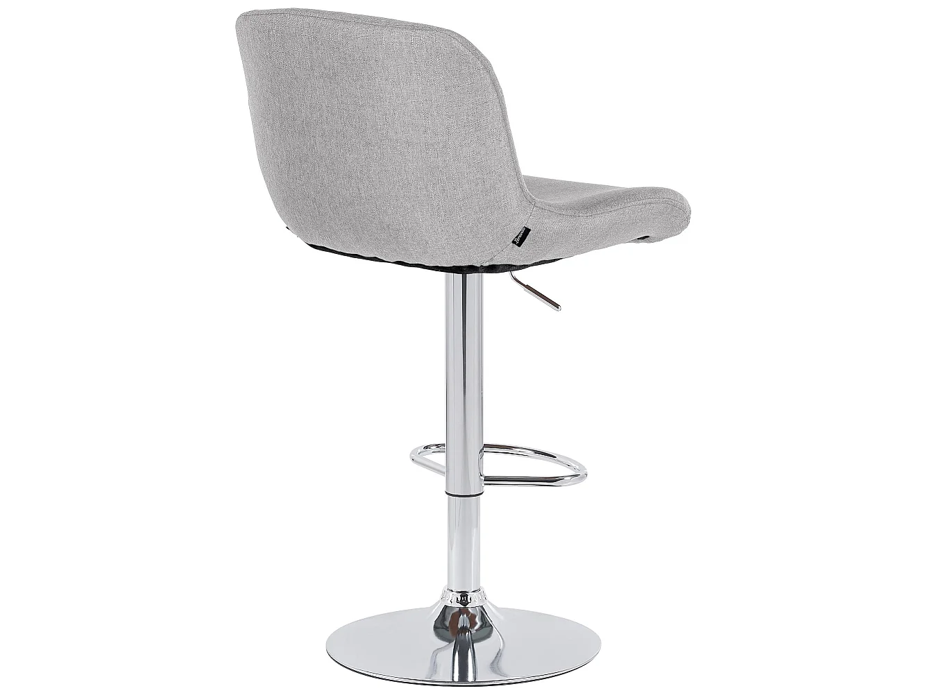 Tabouret de bar - Tissu - Gris clair - Solon
