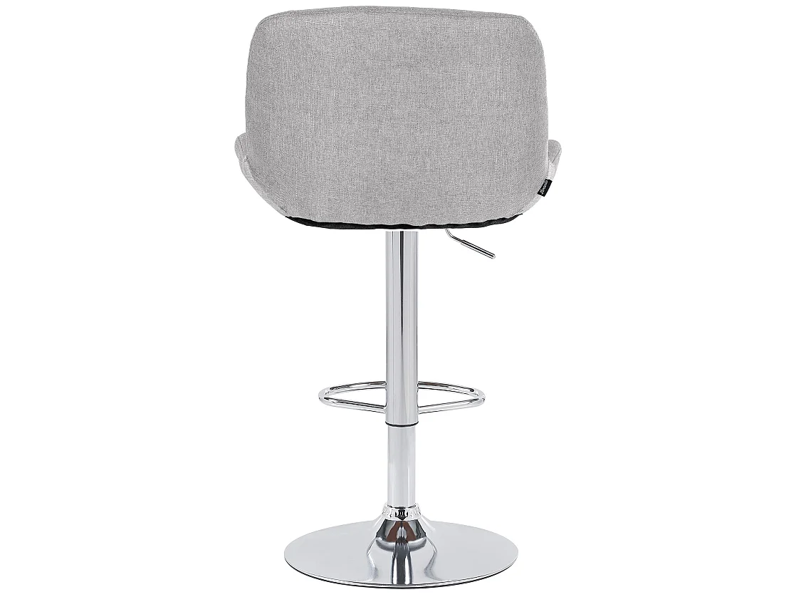 Tabouret de bar - Tissu - Gris clair - Solon
