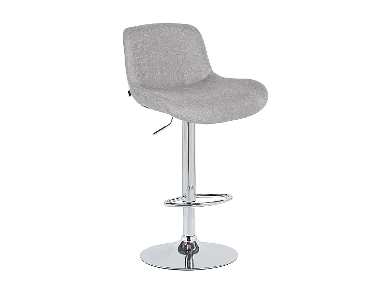 Tabouret de bar - Tissu - Gris clair - Solon