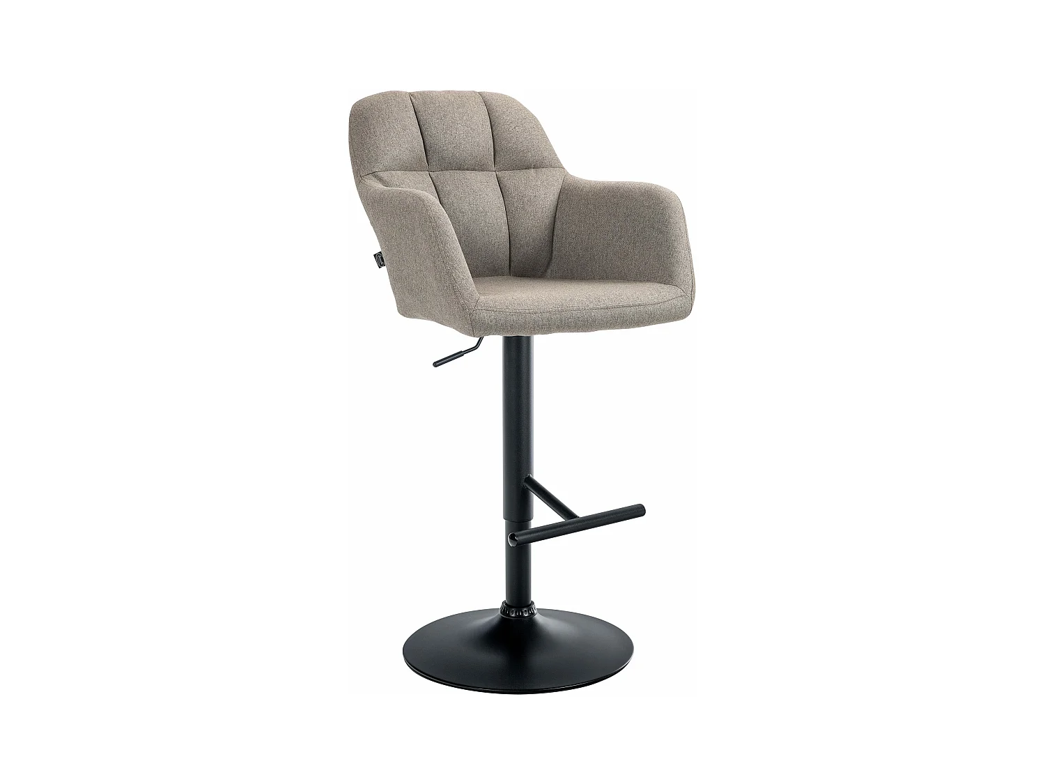 Tabouret de bar - Tissu - Taupe - Natoma