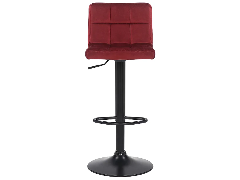 Lot de 4  Tabouret de bar - Velours - Rouge - Feni
