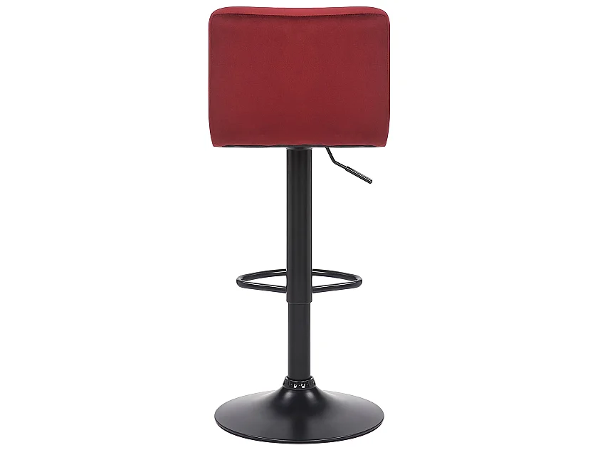 Lot de 4  Tabouret de bar - Velours - Rouge - Feni