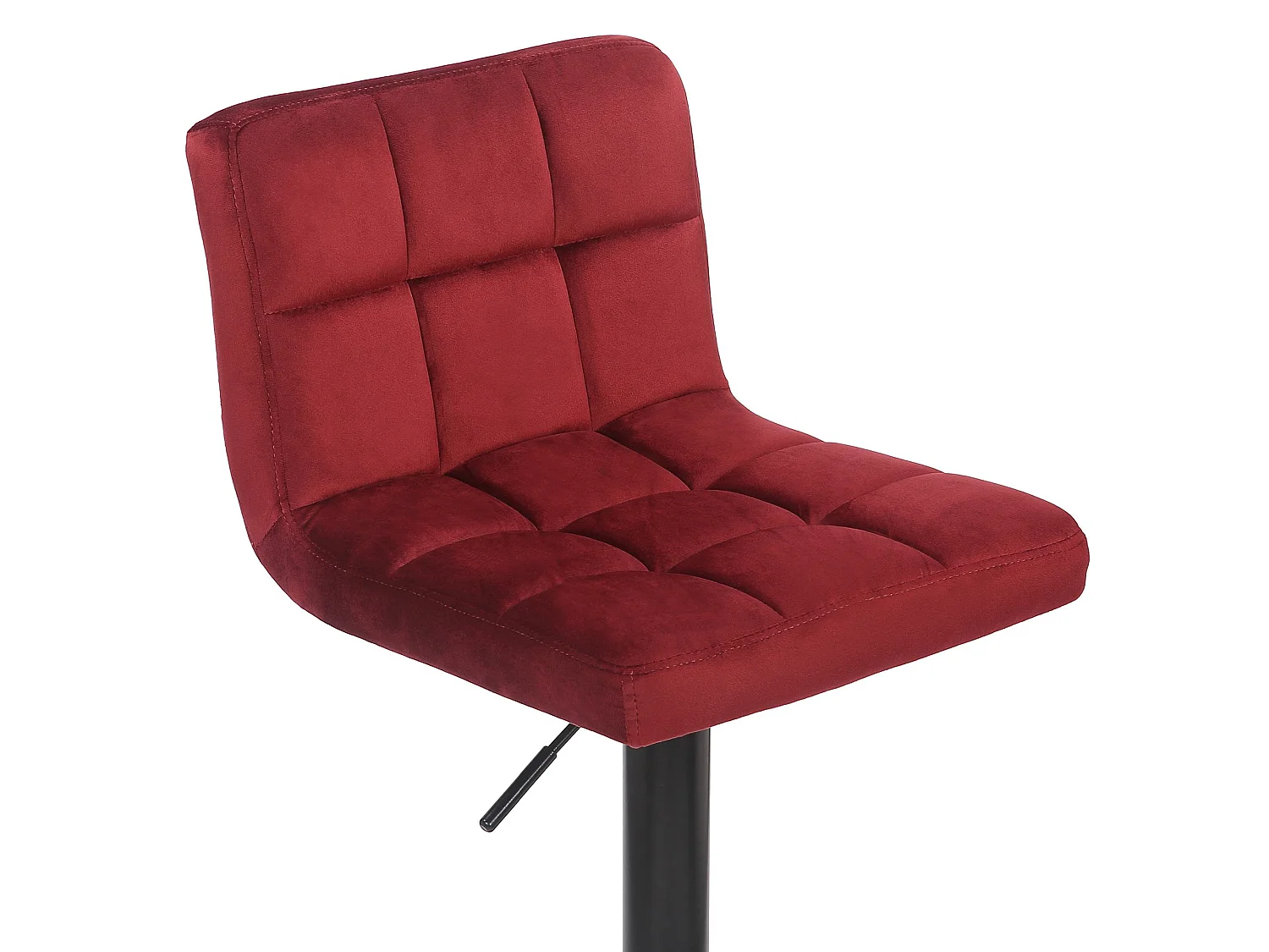 Lot de 4  Tabouret de bar - Velours - Rouge - Feni