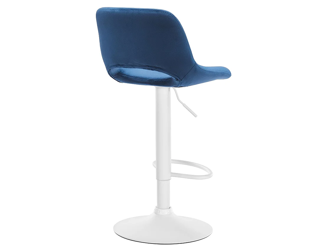 Lot de 2  Tabouret de bar - Velours - Bleu - Camden
