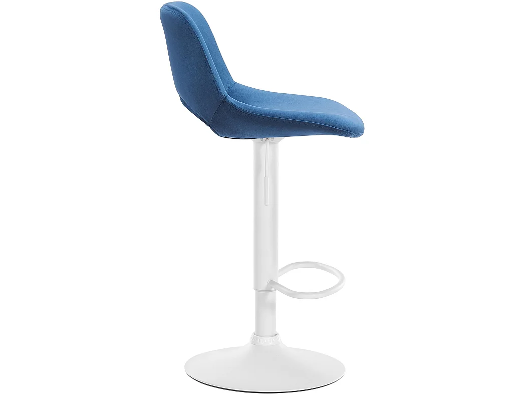 Lot de 2  Tabouret de bar - Velours - Bleu - Camden