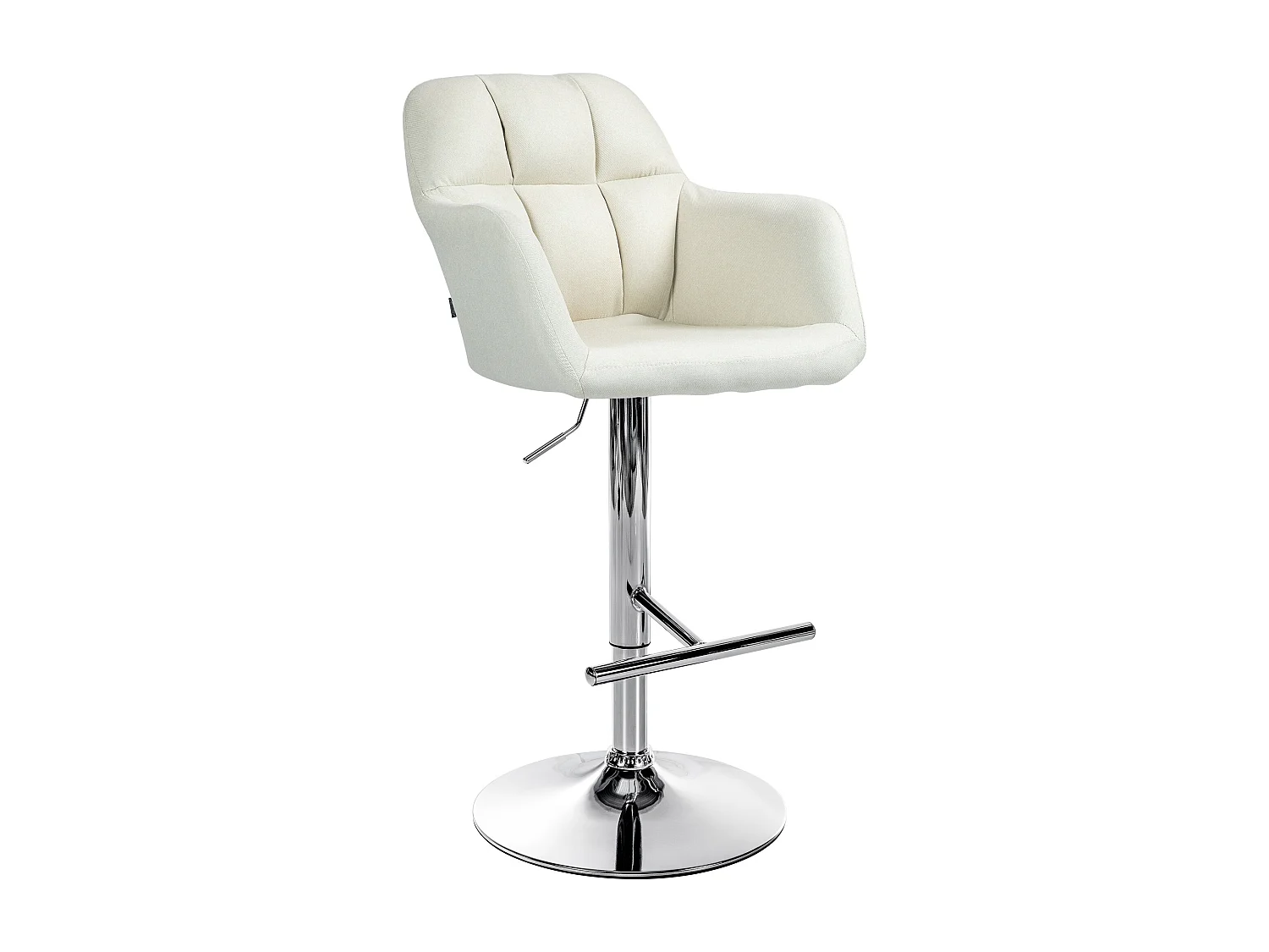 Tabouret de bar - Tissu - Crème - Natoma