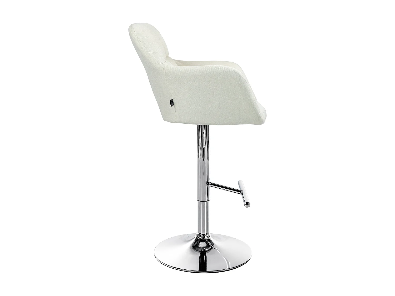 Tabouret de bar - Tissu - Crème - Natoma
