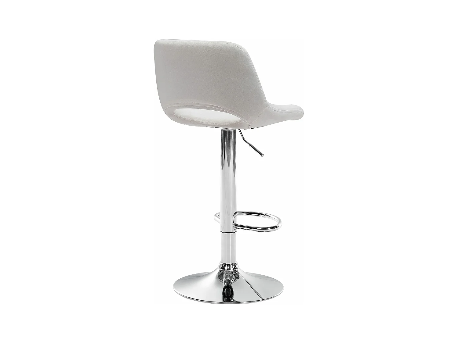 Lot de 2  Tabouret de bar - Velours - Crème - Camden