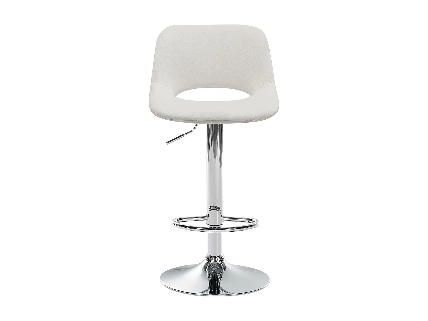 Lot de 2  Tabouret de bar - Velours - Crème - Camden