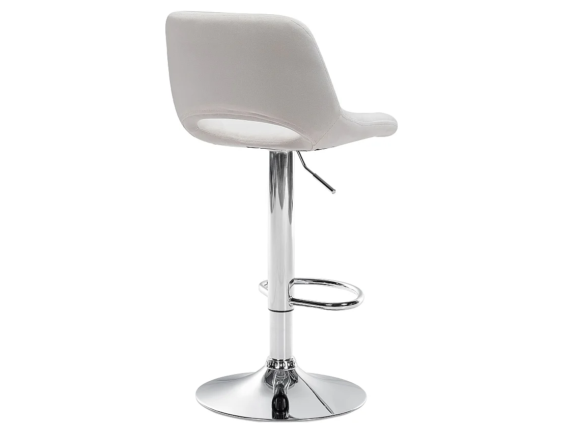 Lot de 2  Tabouret de bar - Velours - Crème - Camden
