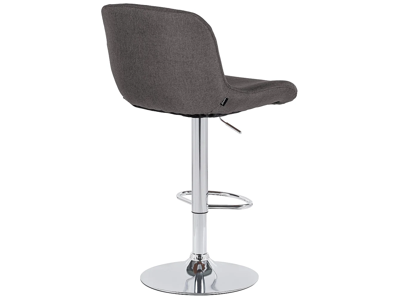 Tabouret de bar - Tissu - Gris foncé - Solon