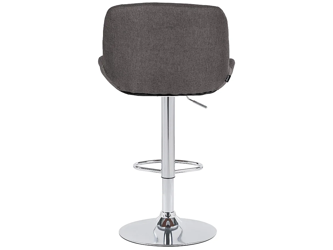 Tabouret de bar - Tissu - Gris foncé - Solon