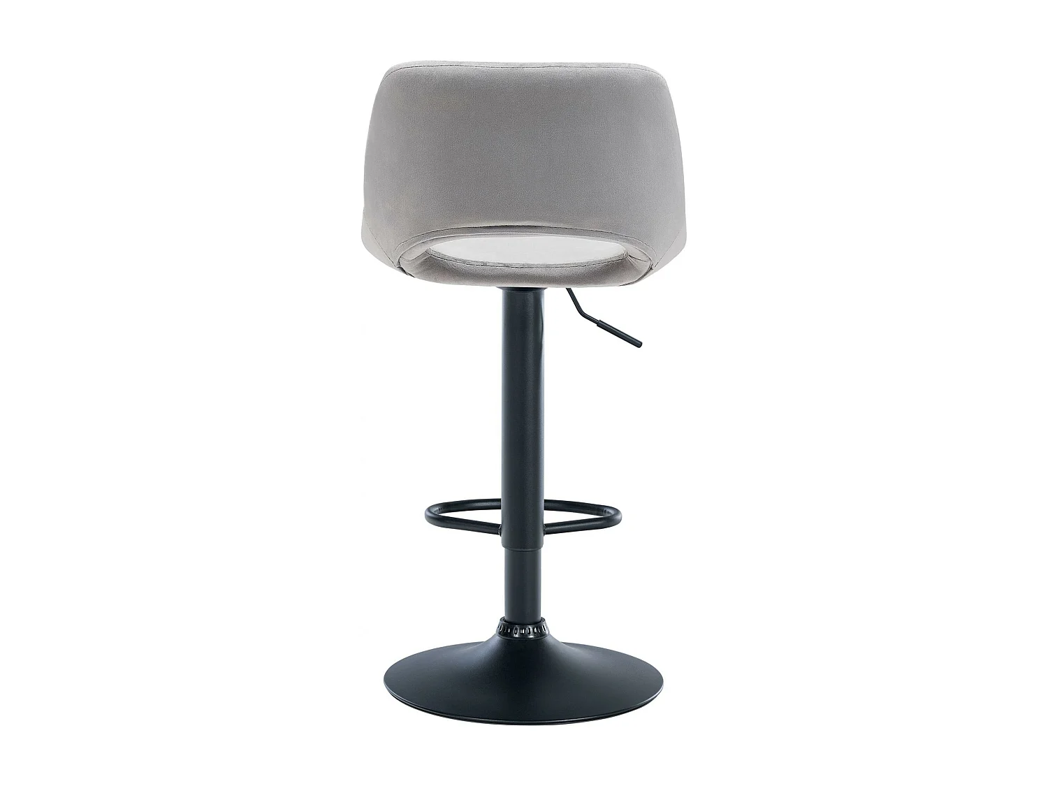 Lot de 2  Tabouret de bar - Velours - Gris clair - Camden
