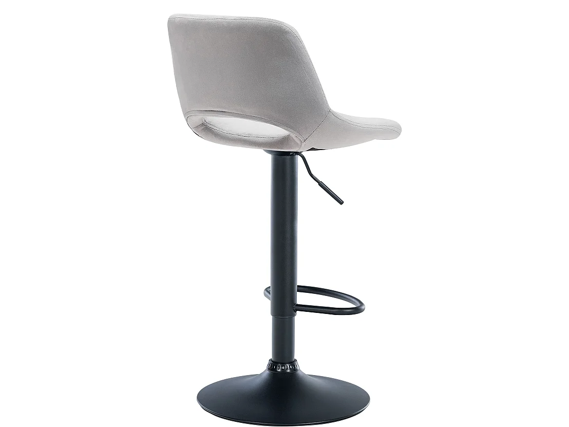 Lot de 2  Tabouret de bar - Velours - Gris clair - Camden