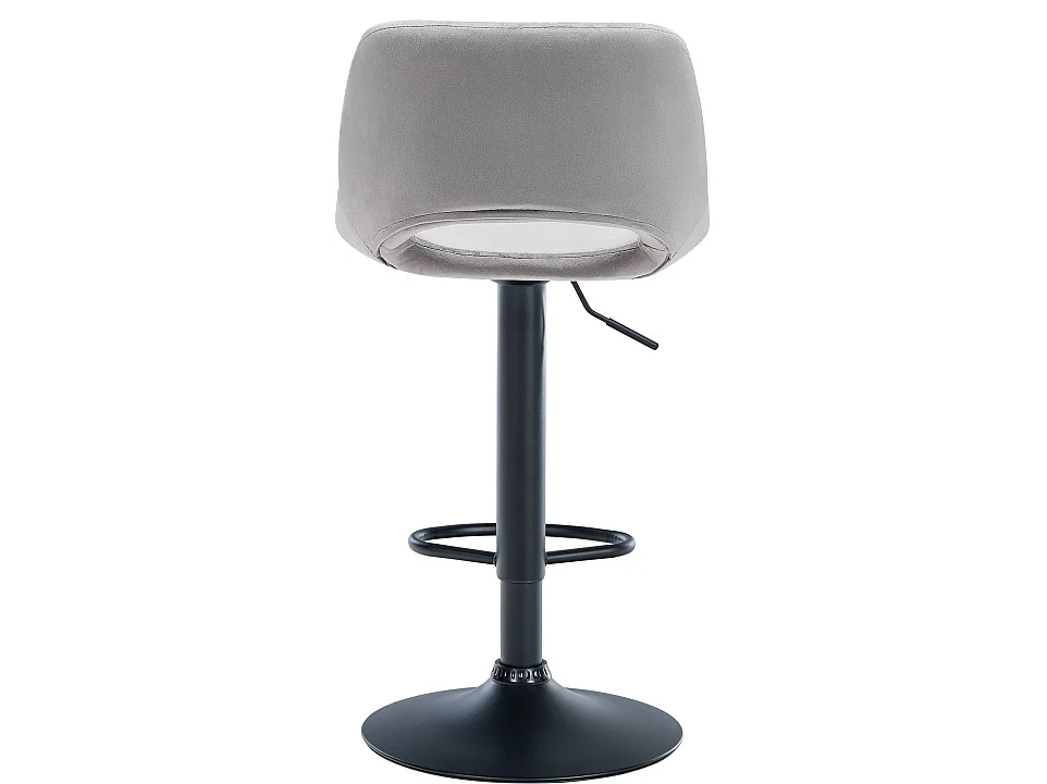 Lot de 2  Tabouret de bar - Velours - Gris clair - Camden