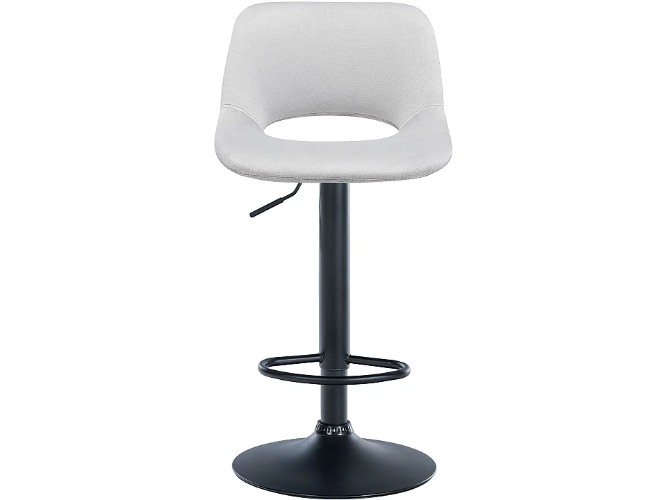 Lot de 2  Tabouret de bar - Velours - Gris clair - Camden