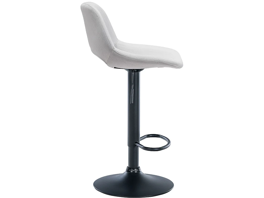 Lot de 2  Tabouret de bar - Velours - Gris clair - Camden