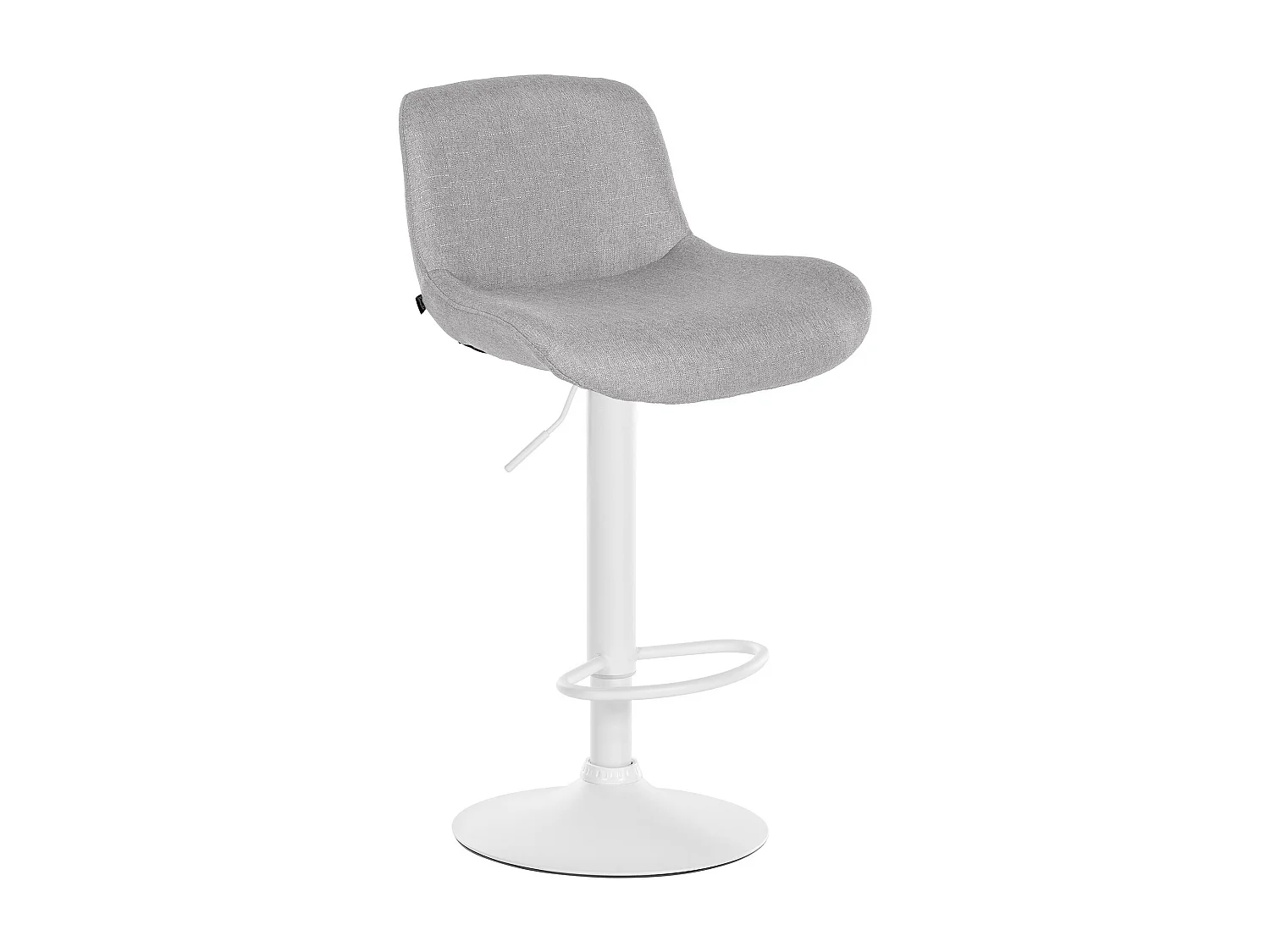 Tabouret de bar - Tissu - Gris clair - Solon