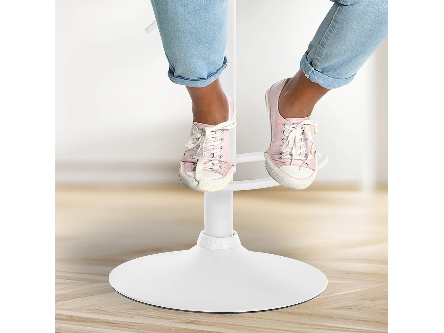 Tabouret de bar - Tissu - Gris clair - Solon
