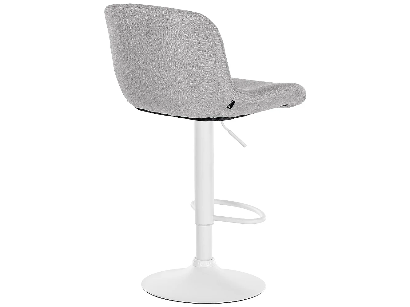 Tabouret de bar - Tissu - Gris clair - Solon