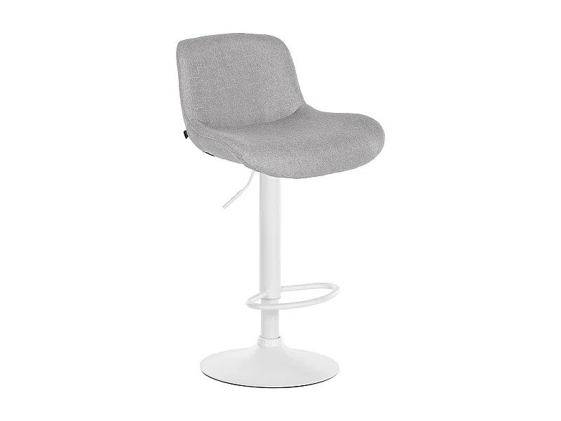 Tabouret de bar - Tissu - Gris clair - Solon