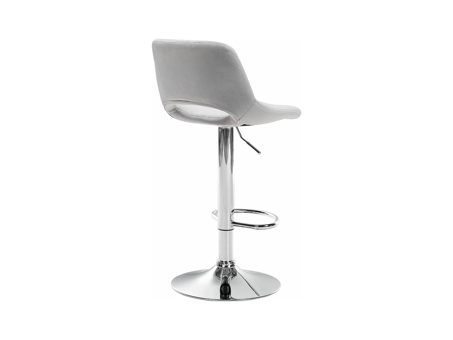 Lot de 2  Tabouret de bar - Velours - Gris clair - Camden